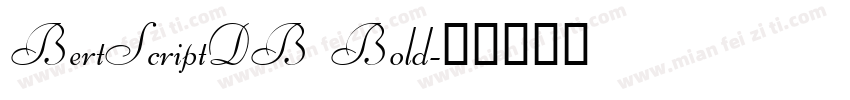 BertScriptDB Bold字体转换